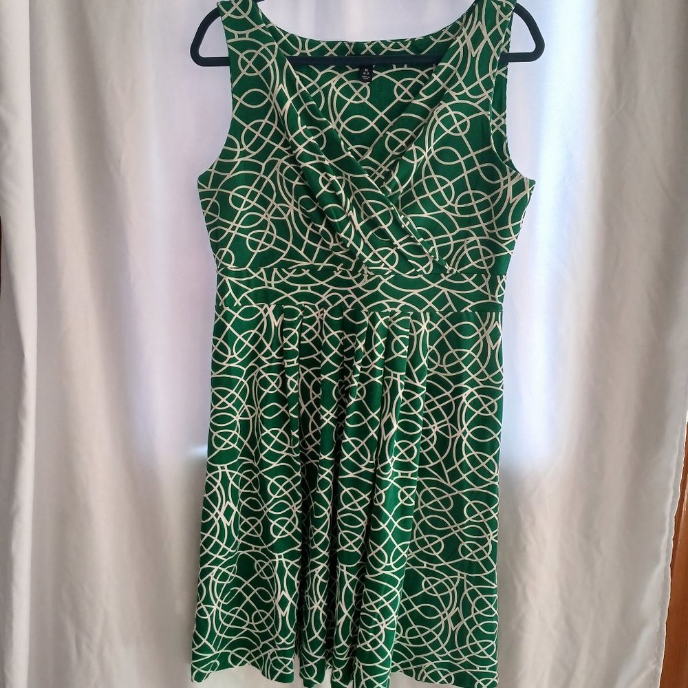 Lands' End kelly green Tank dress Sz M